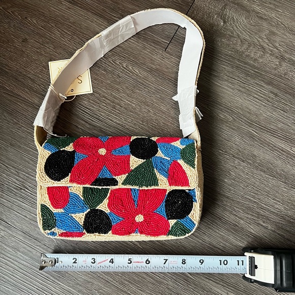 Sol and Mer Multicolor Flower Beaded Bag JCPenney - Picture 9 of 11